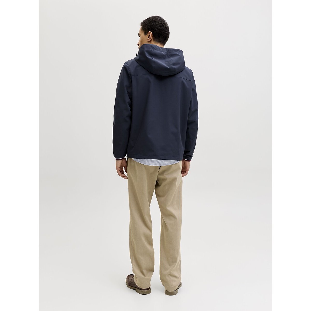 Coupe-vent à capuche bleu marine, JACK & JONES