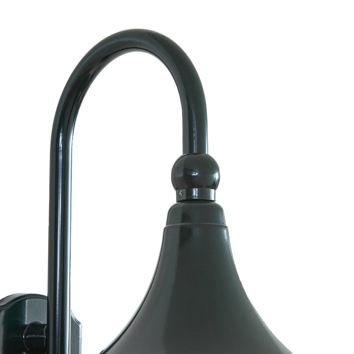 Applique extérieure en aluminium antique vert, transparent, LINDBY