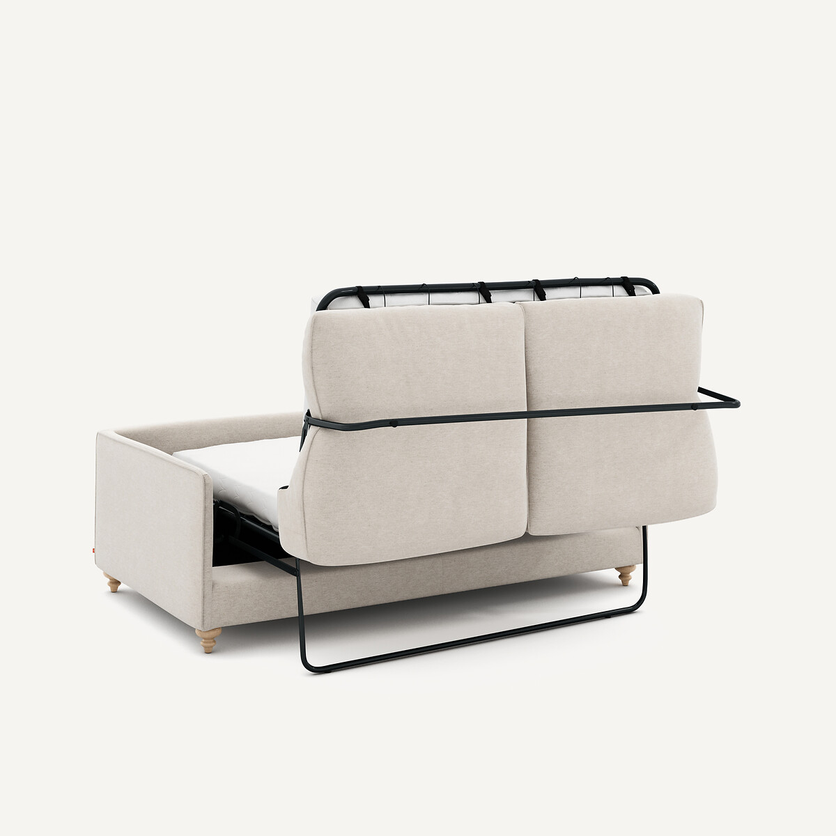 3-Sitzer-Sofa, umwandelbar, aus meliertem Leinen, LAZARE elfenbein, AM.PM