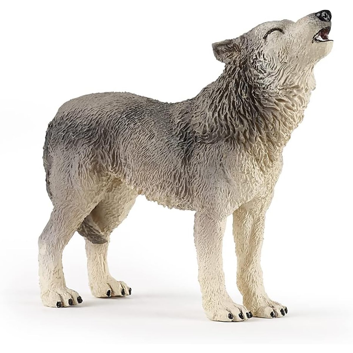 Figurine Loup hurlant gris, PAPO