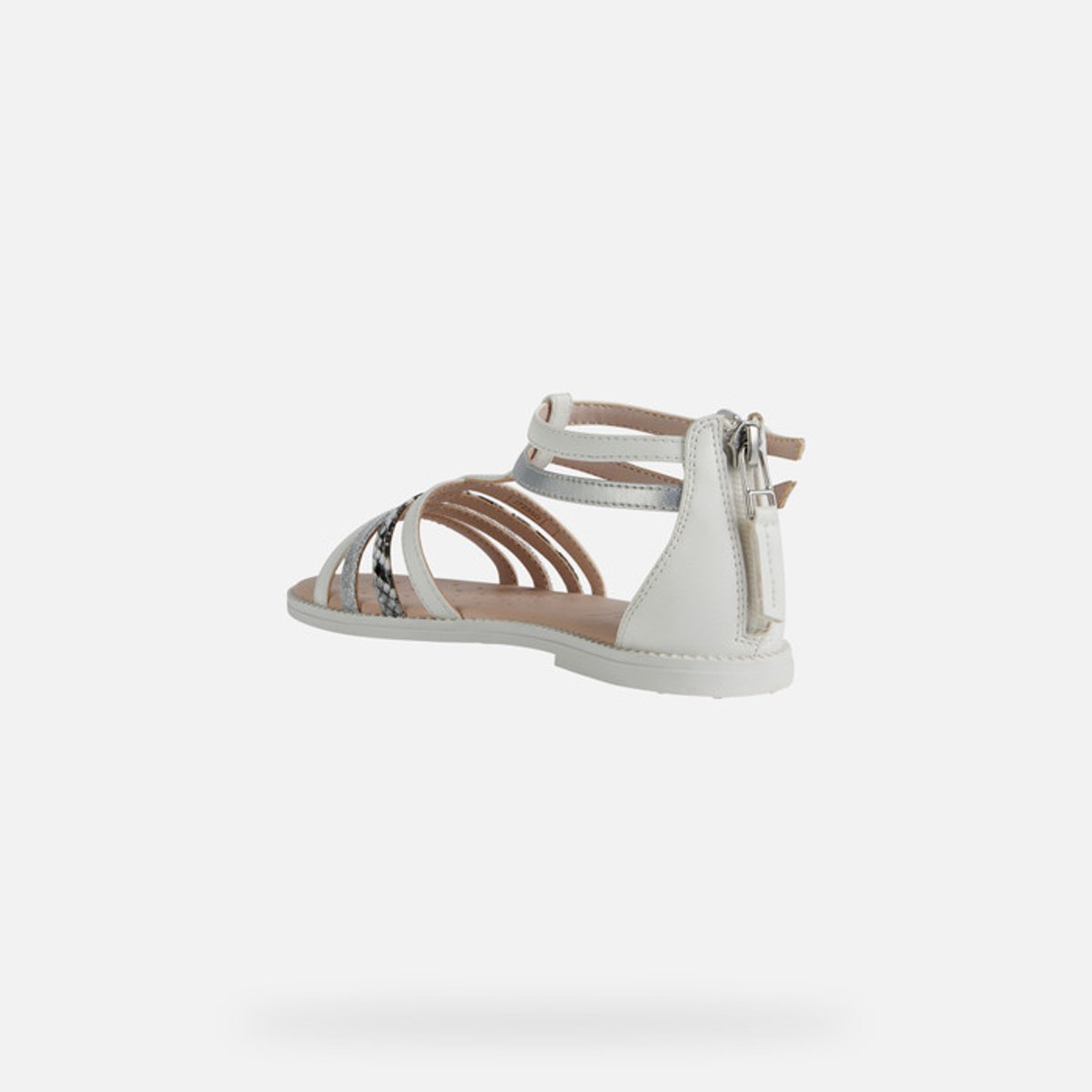 Sandales Karly blanc/argent, GEOX