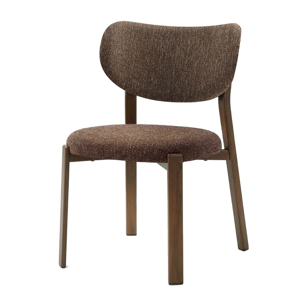 Lot de 2 Chaises en tissu OSLO marron, CALICOSY