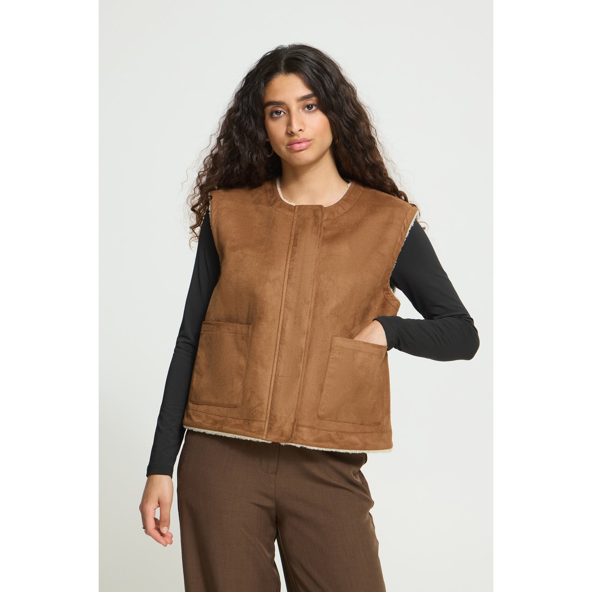 Manteau marron cocoa brown, ICHI