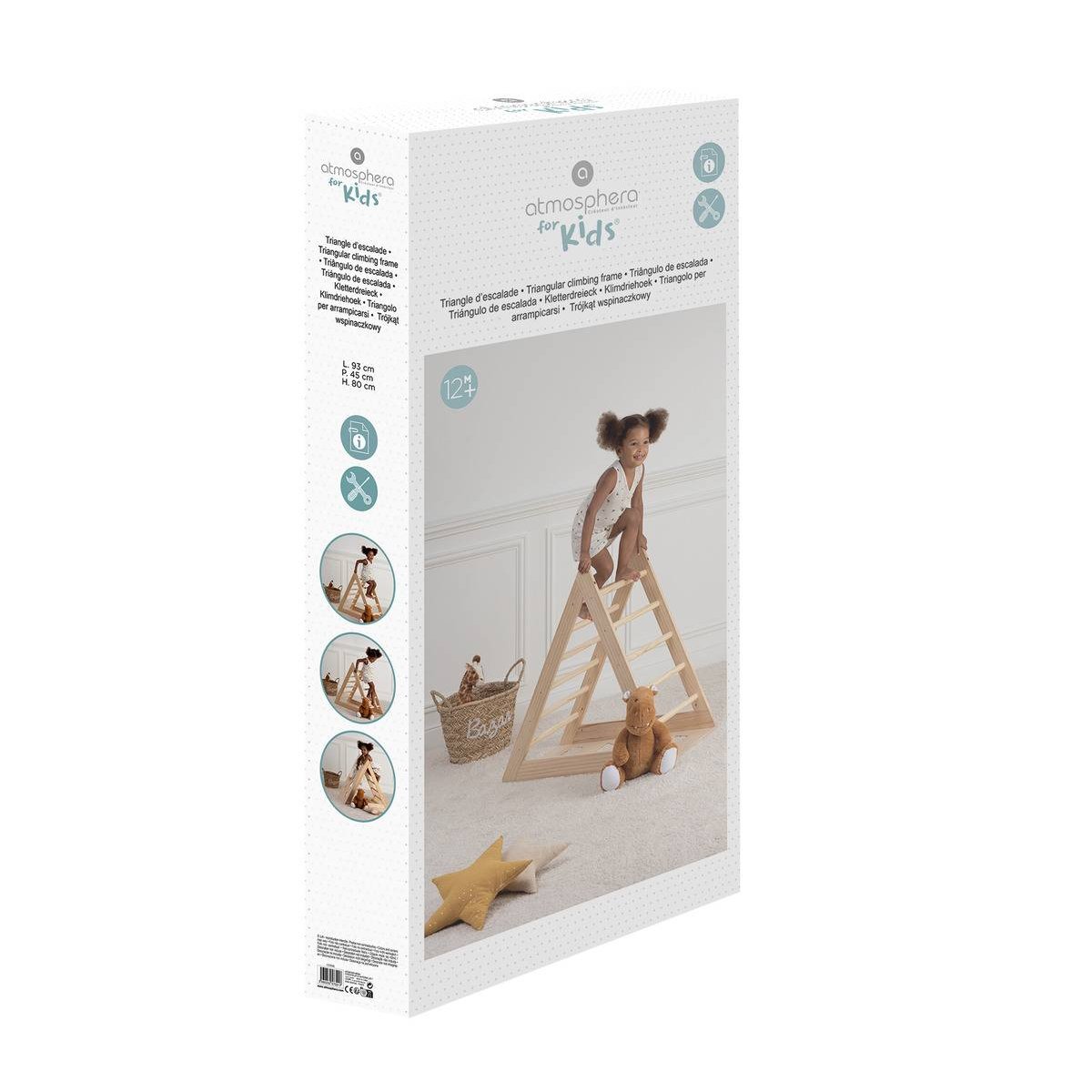 Triangle d'escalade enfant MONTI beige, ATMOSPHERA FOR KIDS