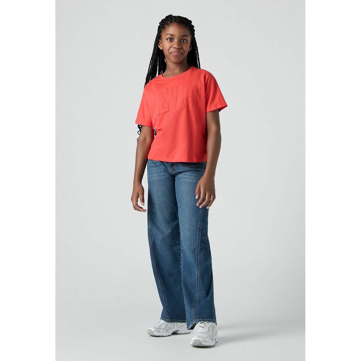 Jean large avec couture devant milieu de jambe bleu délavé, LEVI'S KIDS