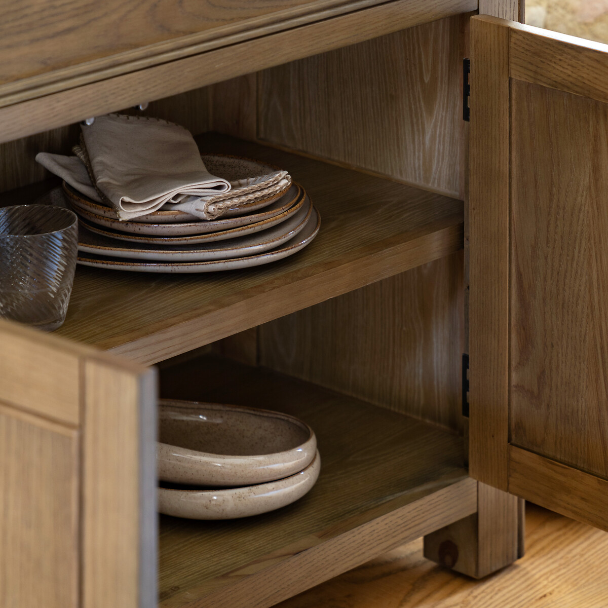 Toledo Oak 2 Door Sideboard with Drawer natural oak, SO'HOME