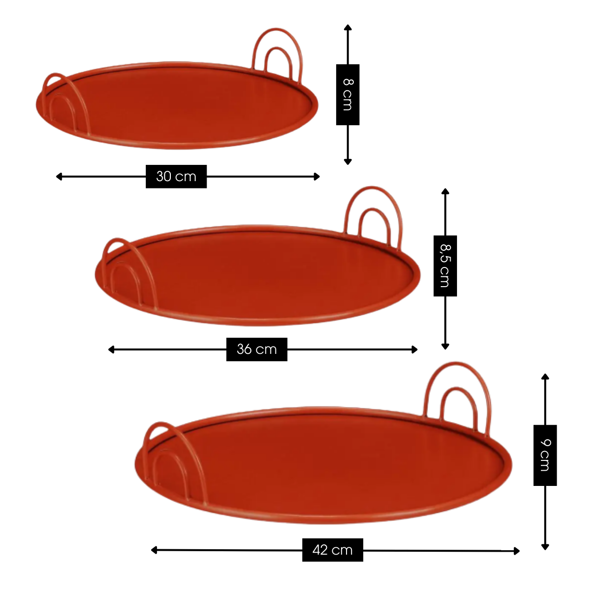 Plateau BEIGE rouge, MICA DECORATIONS