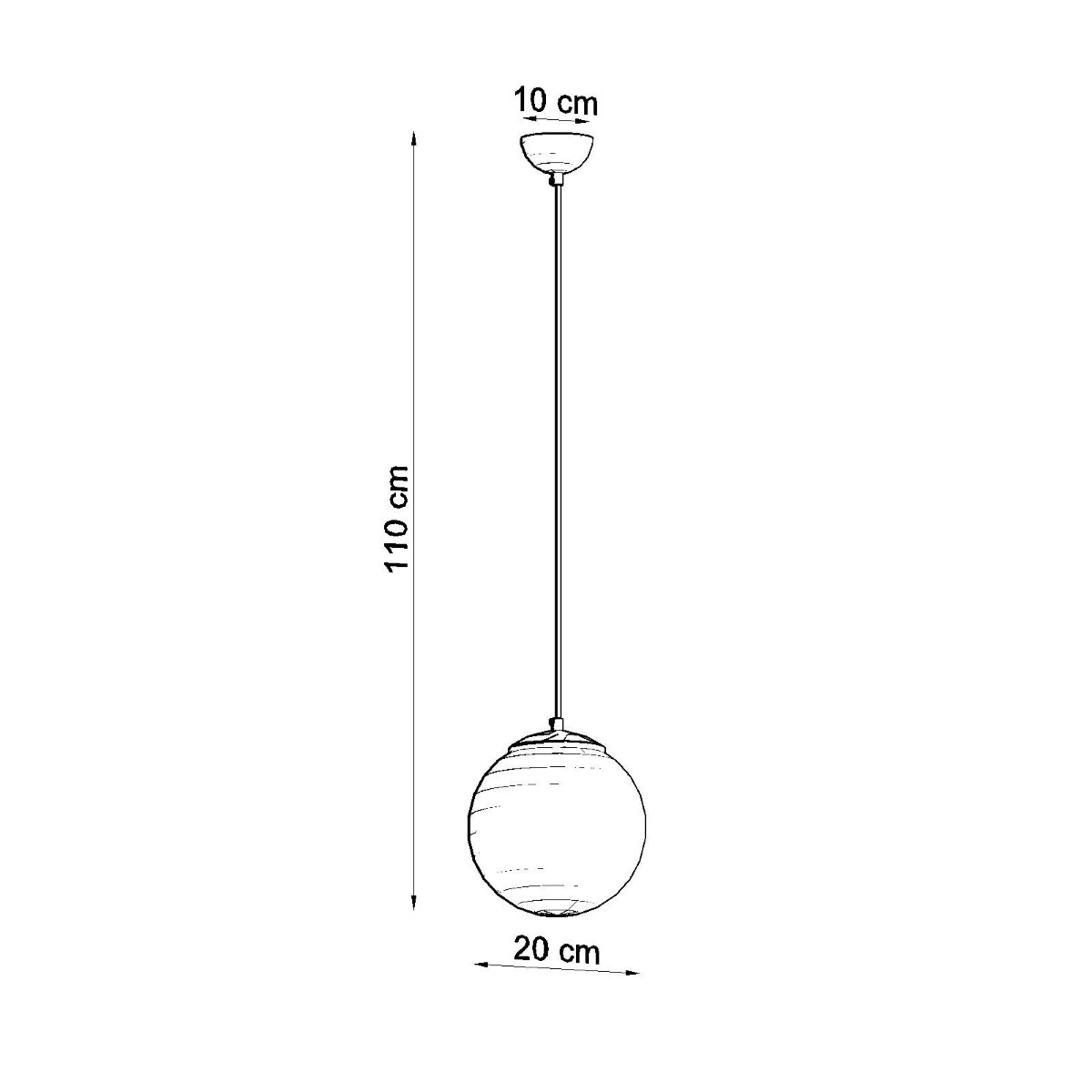 Suspension Acier Or/Blanc E27 1 Ugo 20 jaune, EDEN