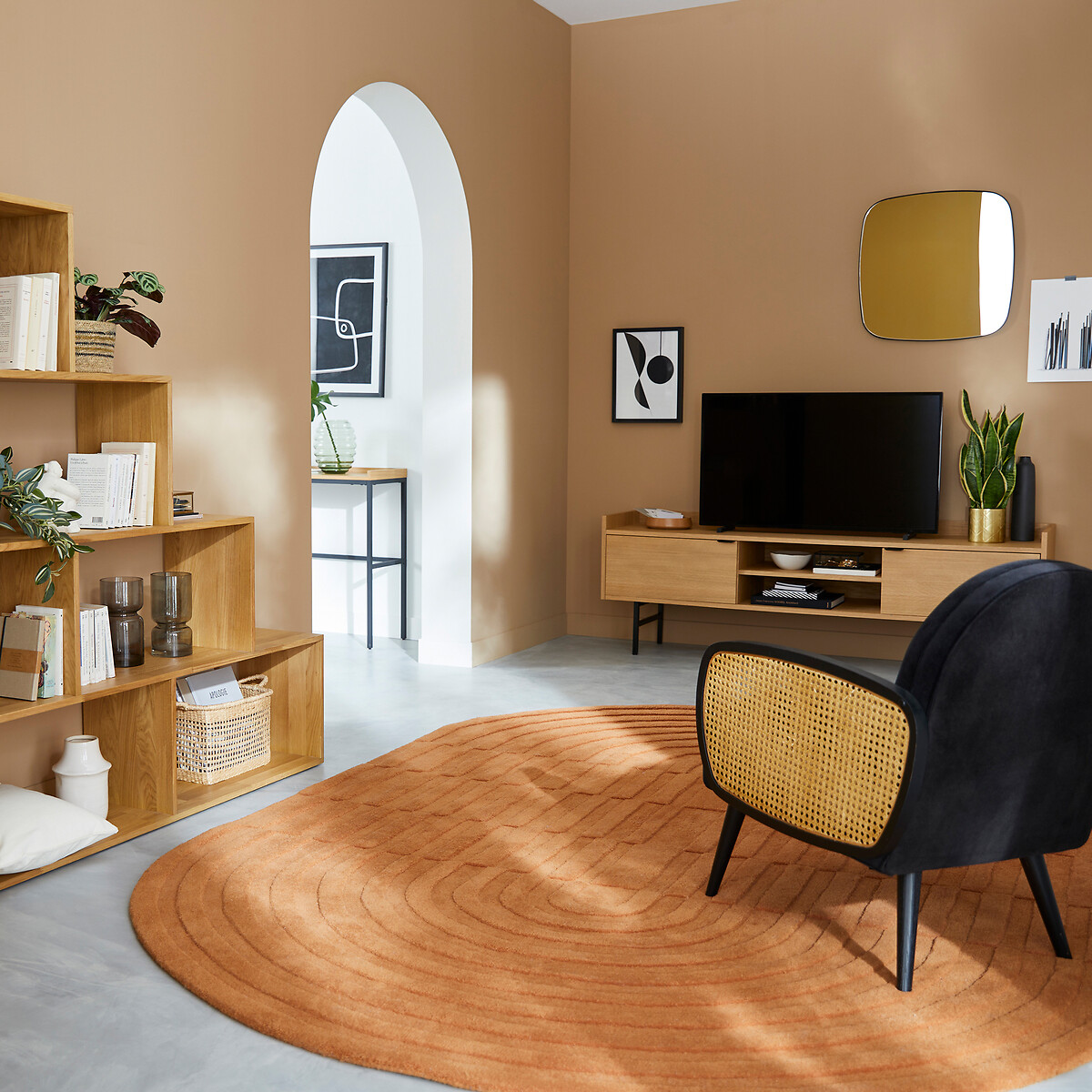 Tapis ovale en laine, Malko ecru, LA REDOUTE INTERIEURS