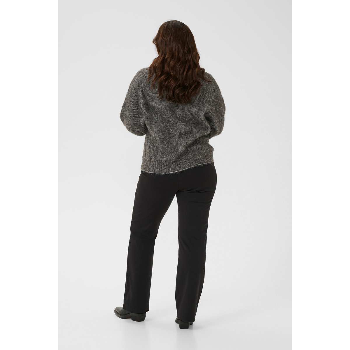 Cardigan à tricot gris dark grey melange, KAFFE CURVE