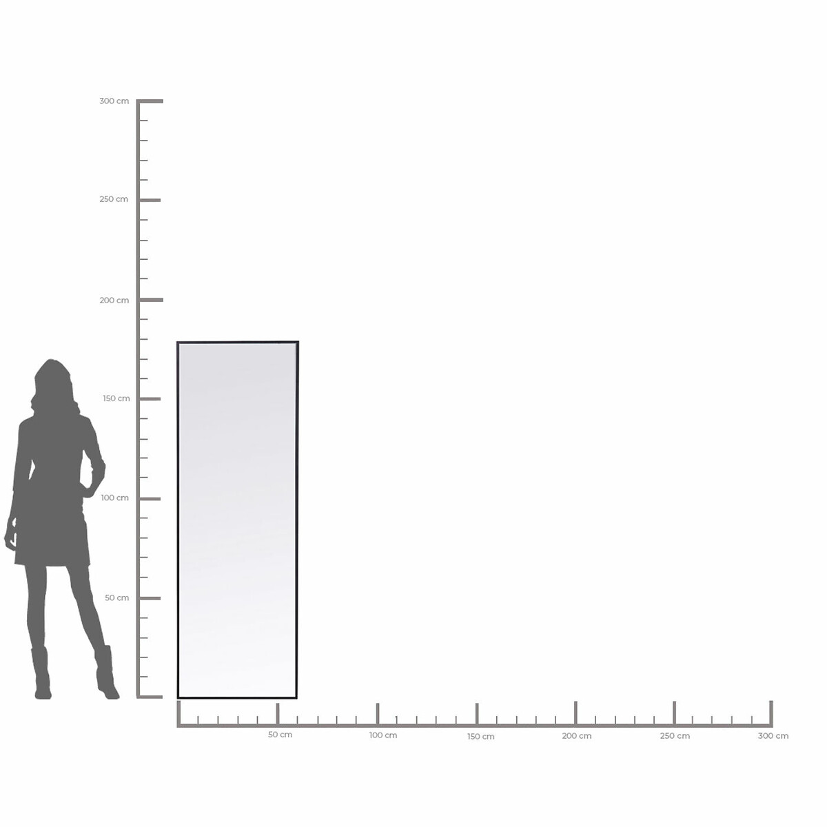 Miroir Bella 180x60cm noir, KARE DESIGN