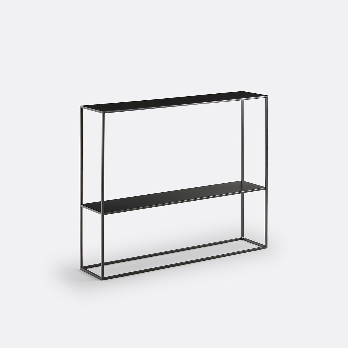 Console en métal acier, double plateau, Miva noir, LA REDOUTE INTERIEURS
