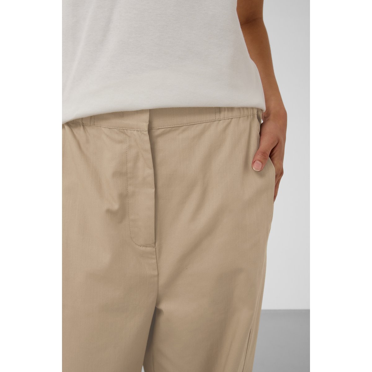 Pantalon Casual beige silver mink, SOAKED IN LUXURY