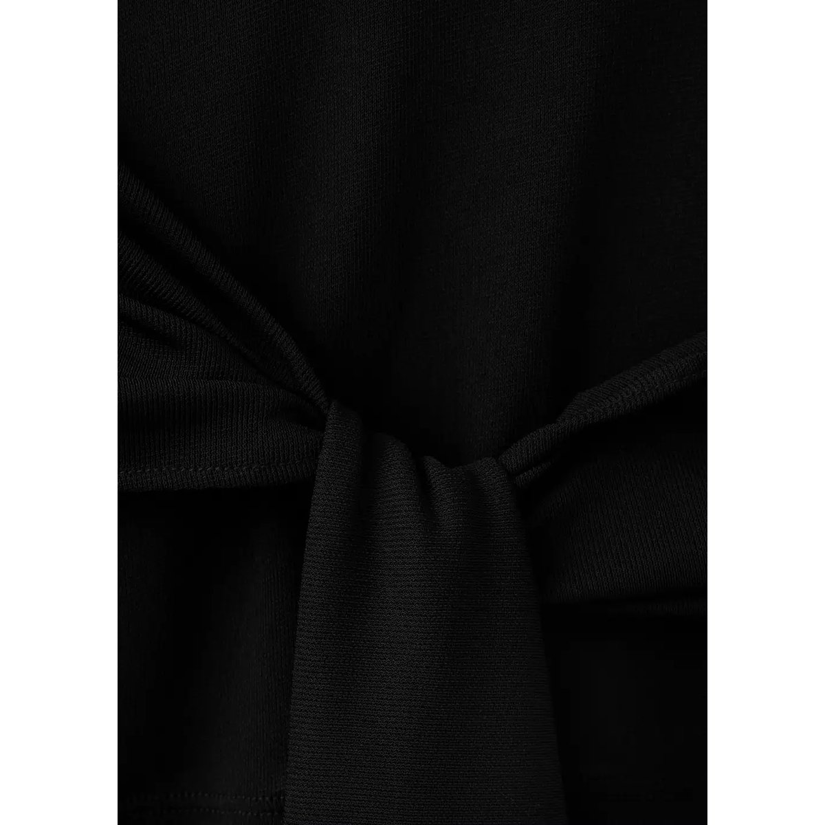 T-shirt avec liens à nouer ajustables noir, MANGO