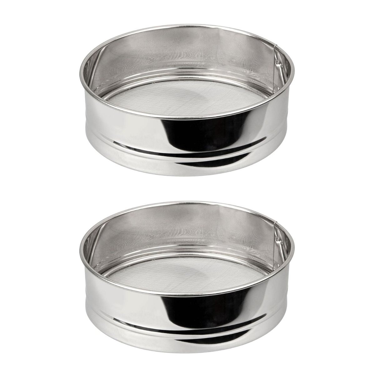 Ensemble de 2 Tamis de cuisine extra fin 18 cm de diamètre BASIC gris, FACKELMANN
