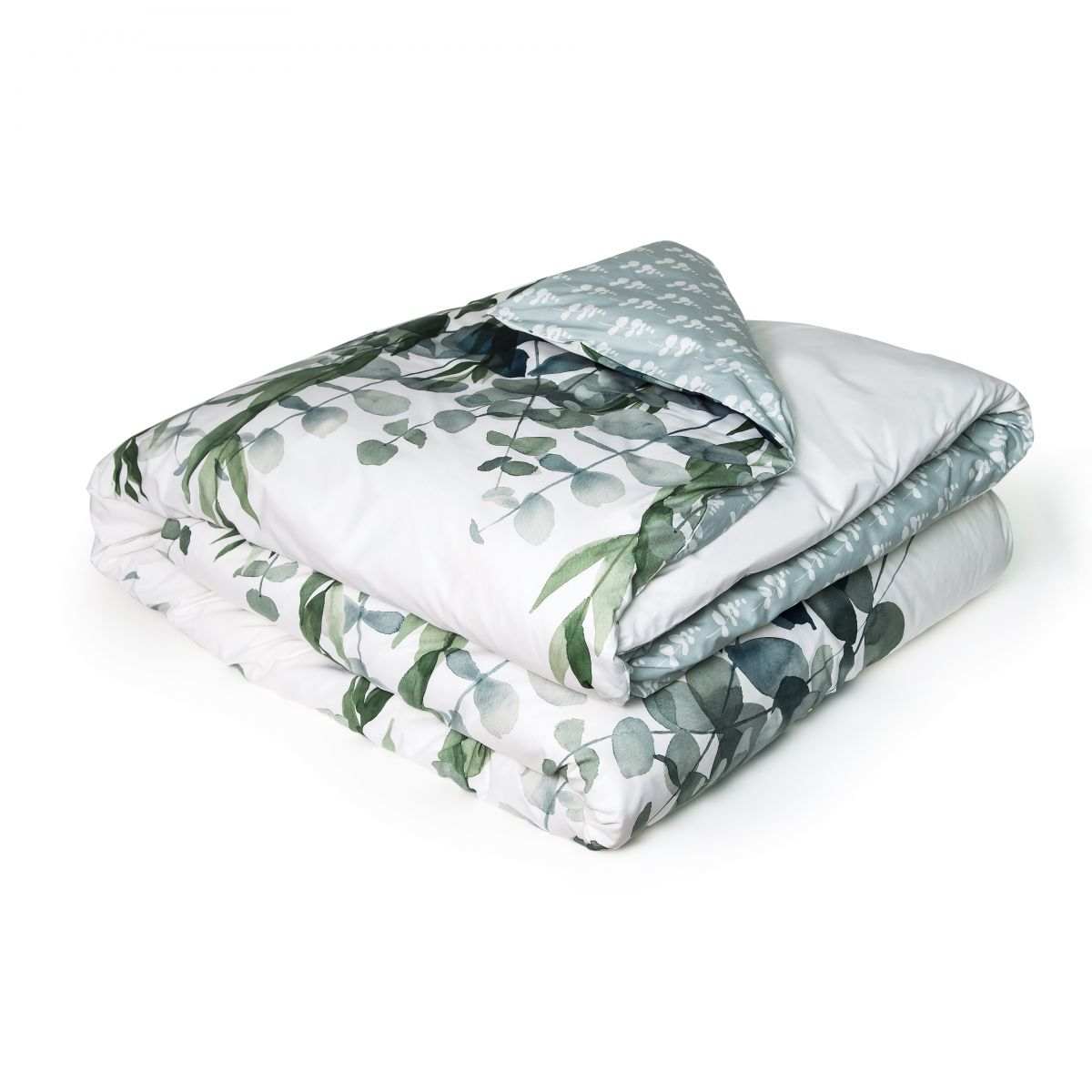 Housse De Couette Percale De Coton - EUCALYPTUS vert, TRADITION DES VOSGES