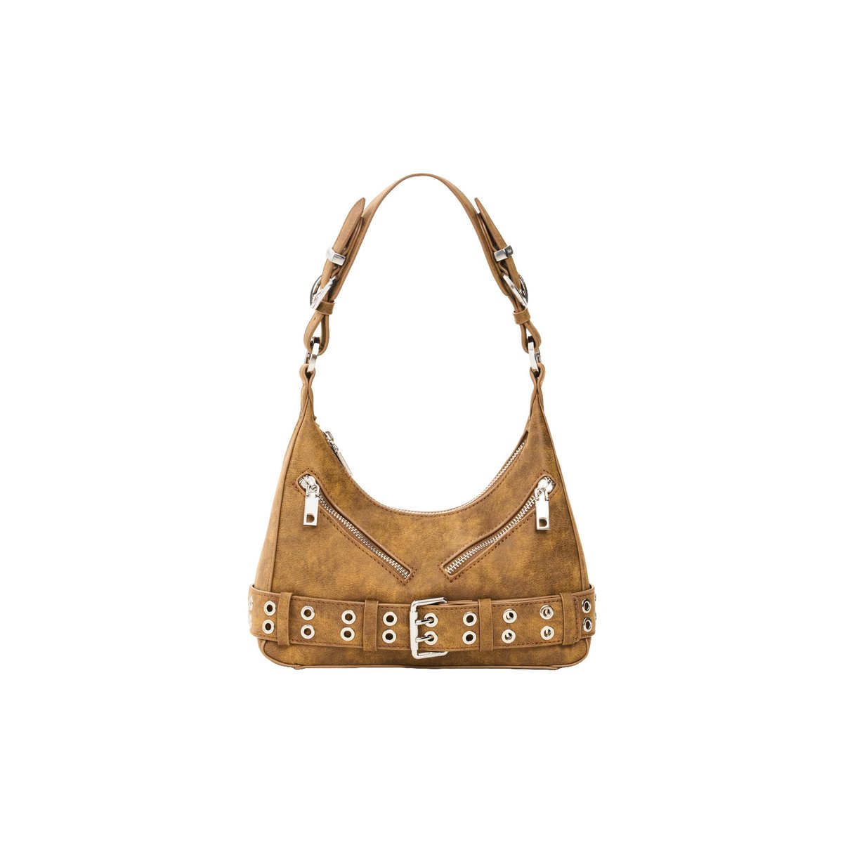 Sac épaule moyen marron, DESIGUAL