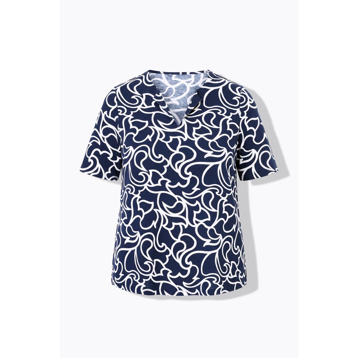 T-shirt coupe évasée marine, ULLA POPKEN