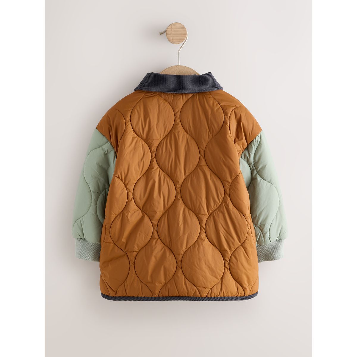 Veste légère matelassée en colour-block marron rouille, NEXT