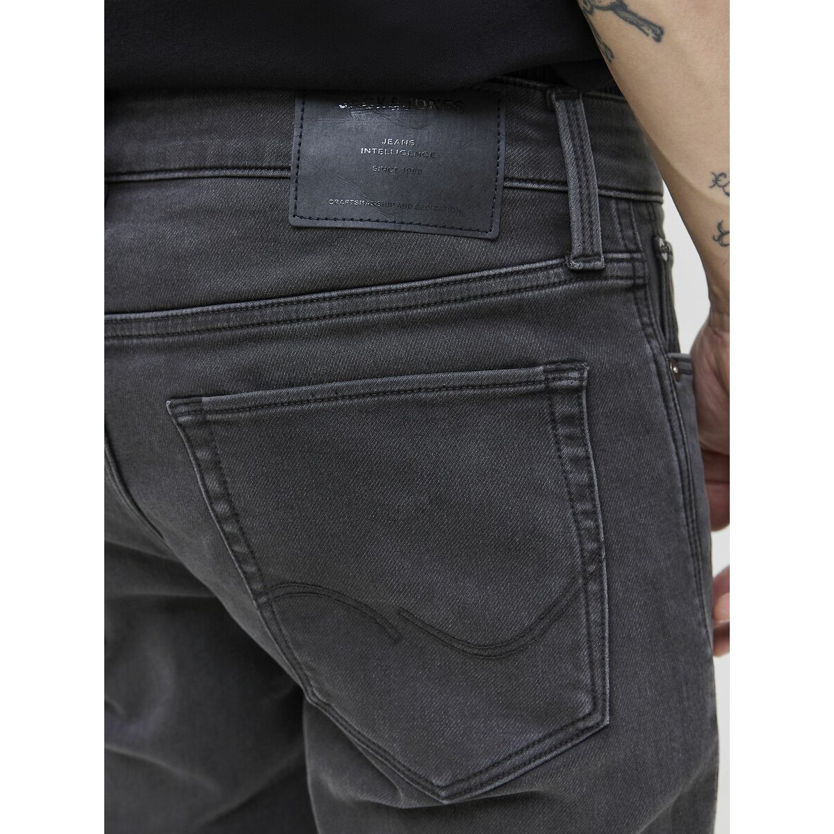 Jeans dritti Mike nero denim, JACK & JONES