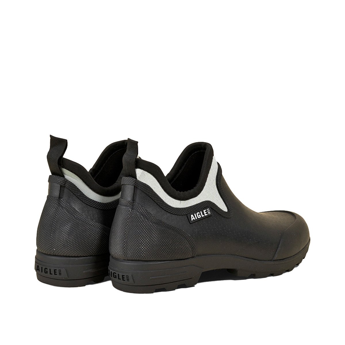 Bottines basses bi matières LESSFOR PLUS bleu marine, AIGLE