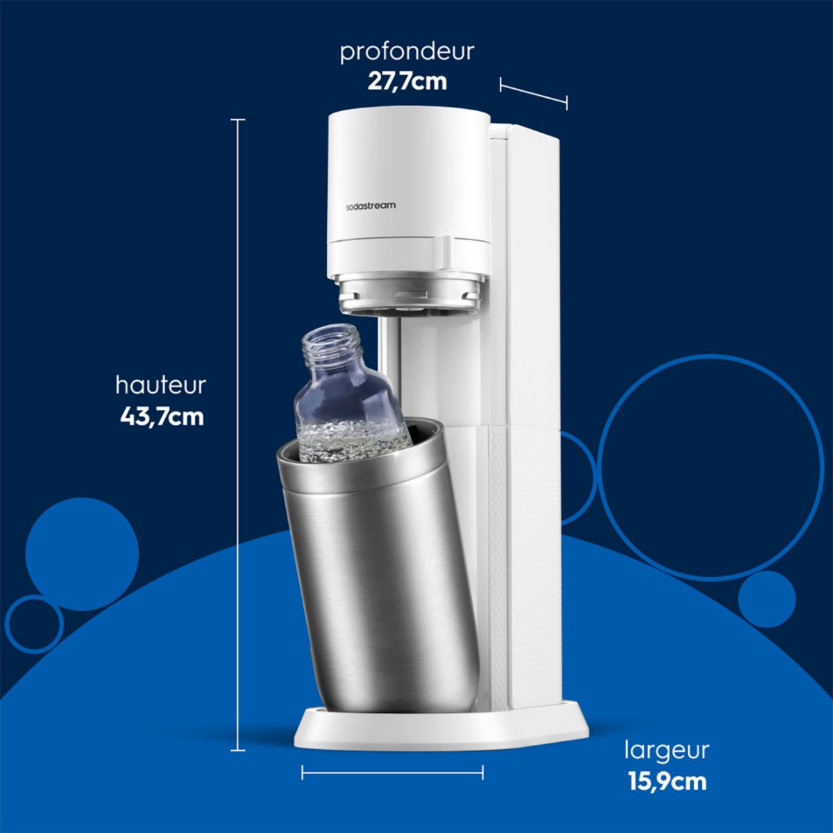 Machine à Soda Duo avec bouteilles et carafes DUOB blanc, SODASTREAM