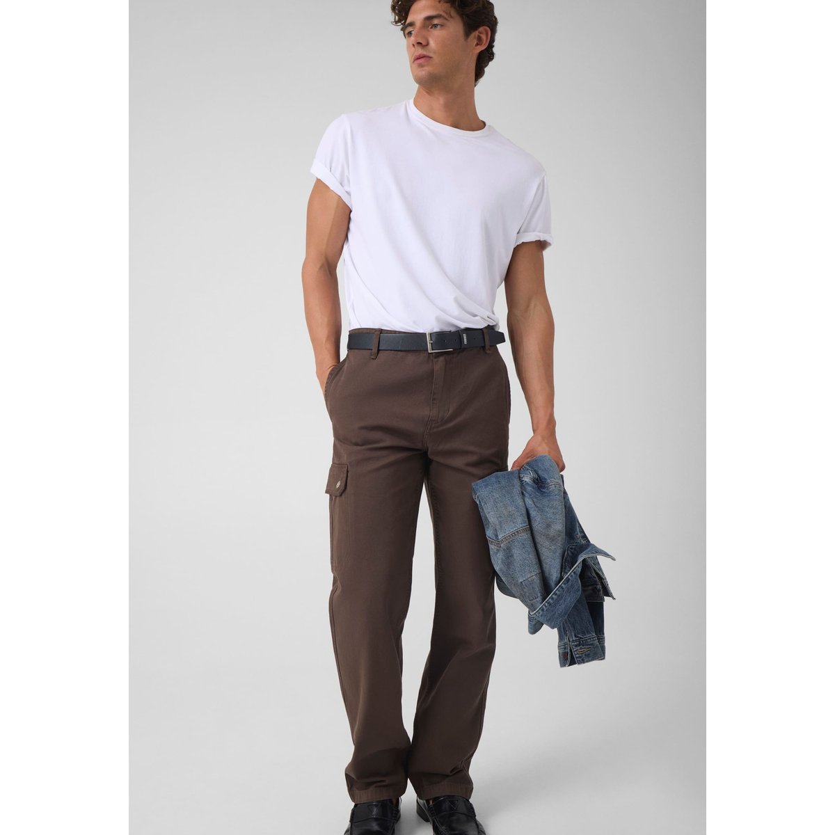 Pantalon Cargo Riviera marron, GUESS