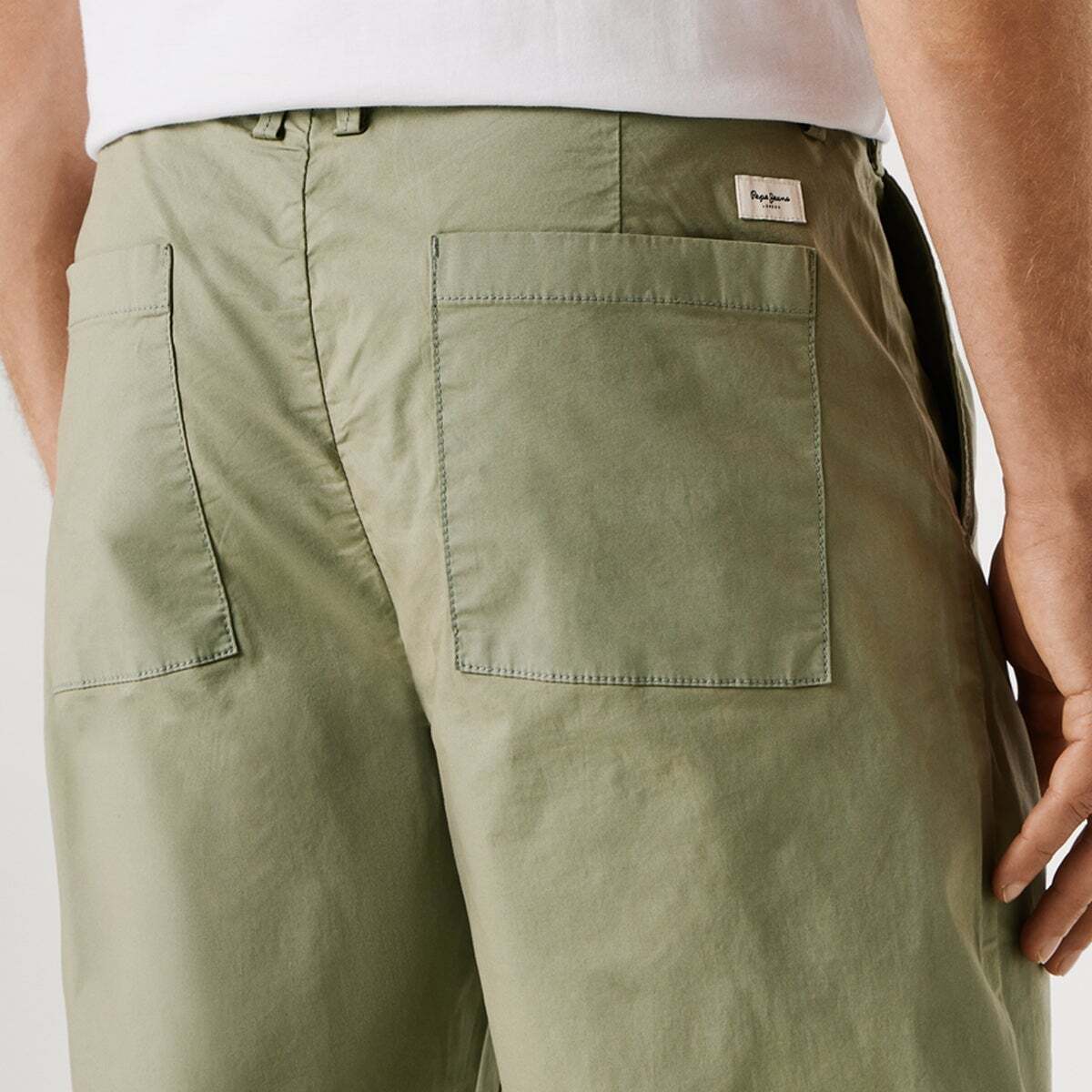 Pantalon Chino Coupe Décontractée vert palmier, PEPE JEANS