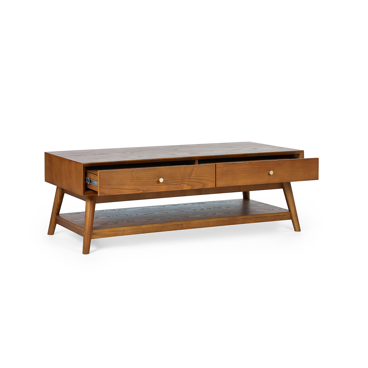 Elijah Retro Ash Wood Storage Coffee Table auburn, SO'HOME