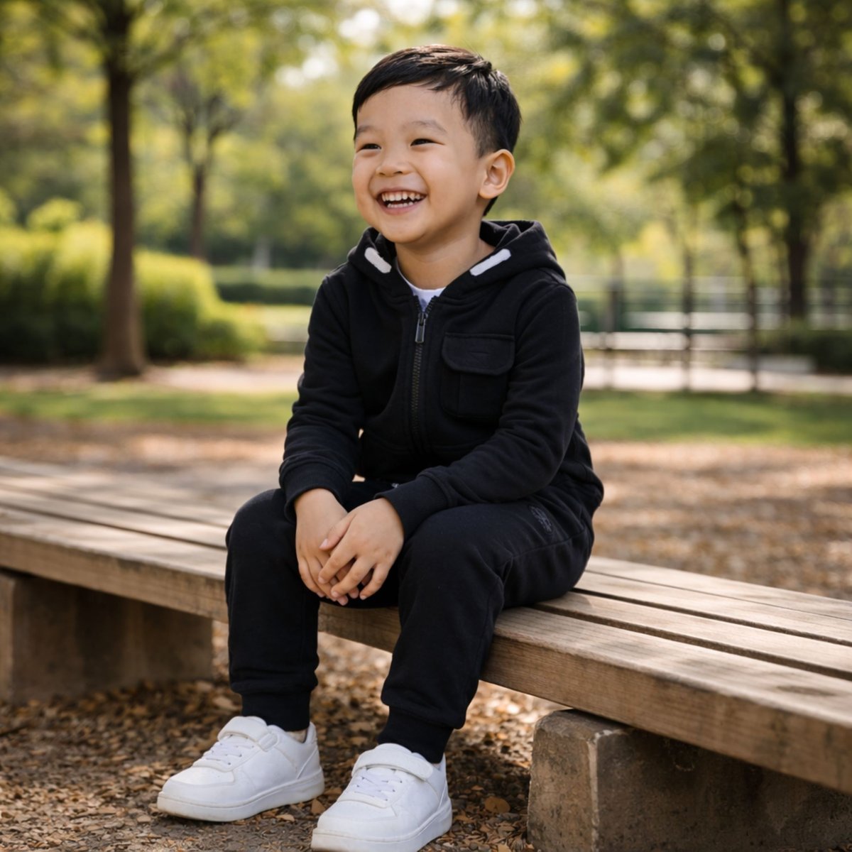 Ensemble sweat à capuche et pantalon de jogging cargo CAMPUS noir, LEE COOPER
