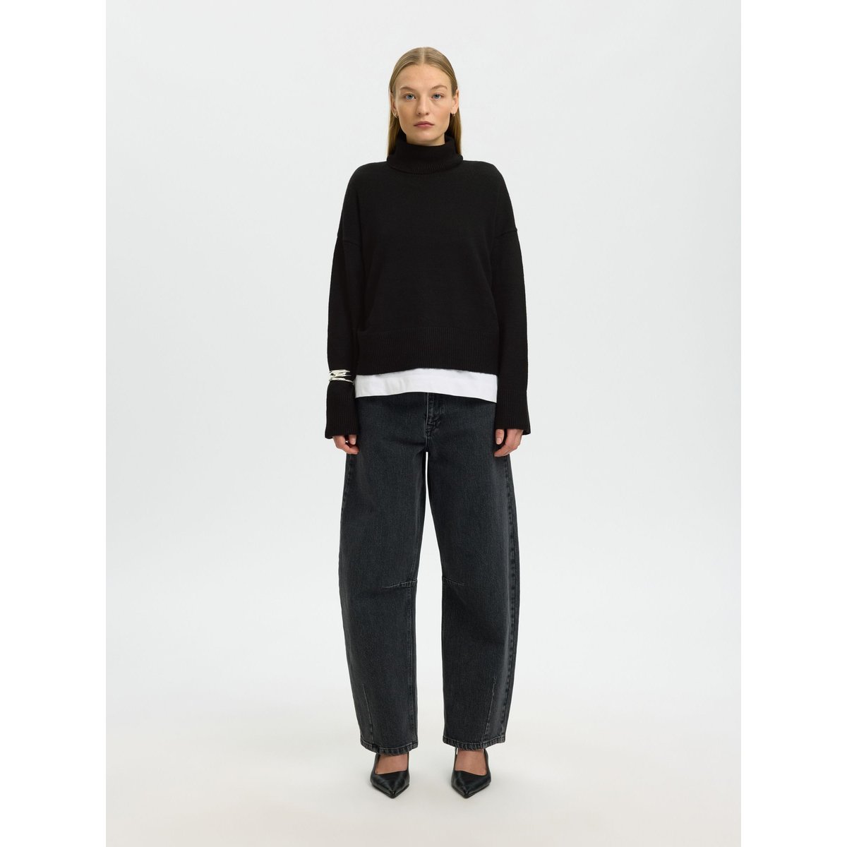 Pull noir - black, SELECTED