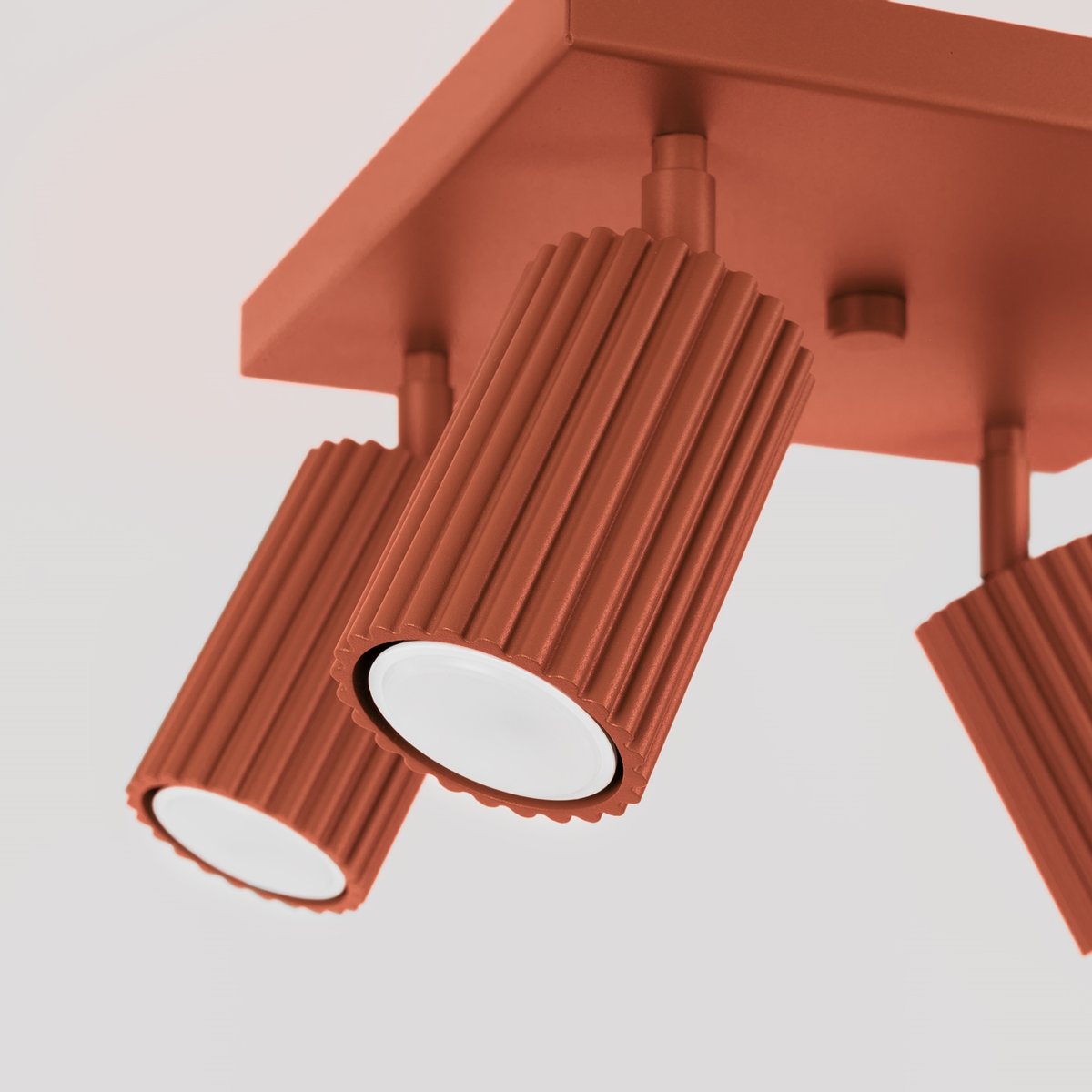 Plafonnier Aluminium Ocre Rouge GU10 4 Karbon rouge, EDEN