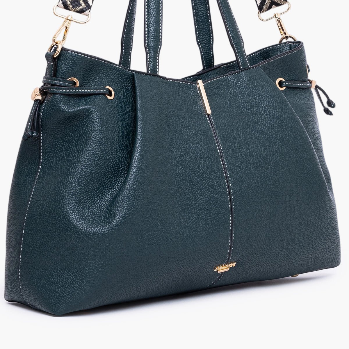 Grand sac shopper foncé Taloum L doré,vert, LOLLIPOPS