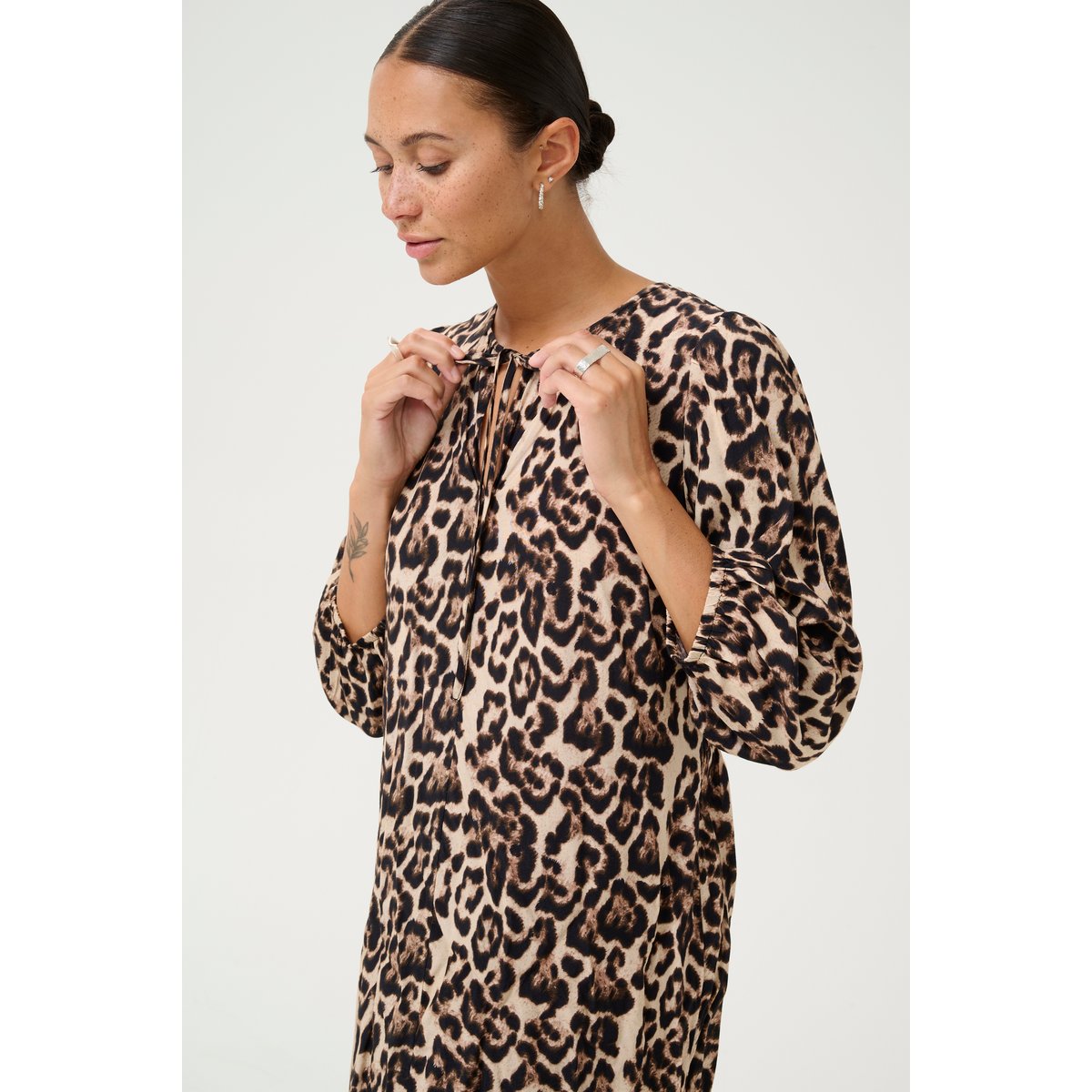 Dress imprimé natural leopard print, KAFFE