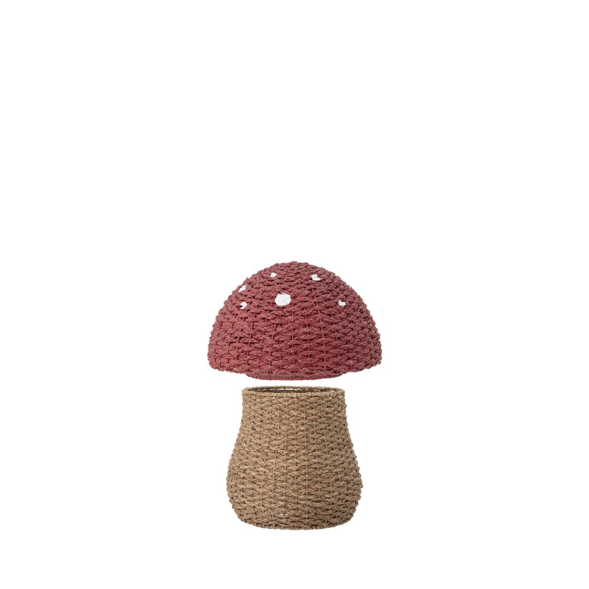 Panier forme champignon en fibre naturelle - Corintha rouge, BLOOMINGVILLE