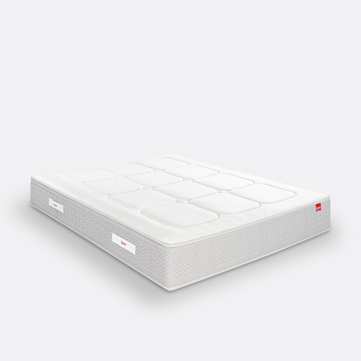 Matelas ressorts multi-actif 5 zones L'inoubliable blanc/gris souris, EPEDA
