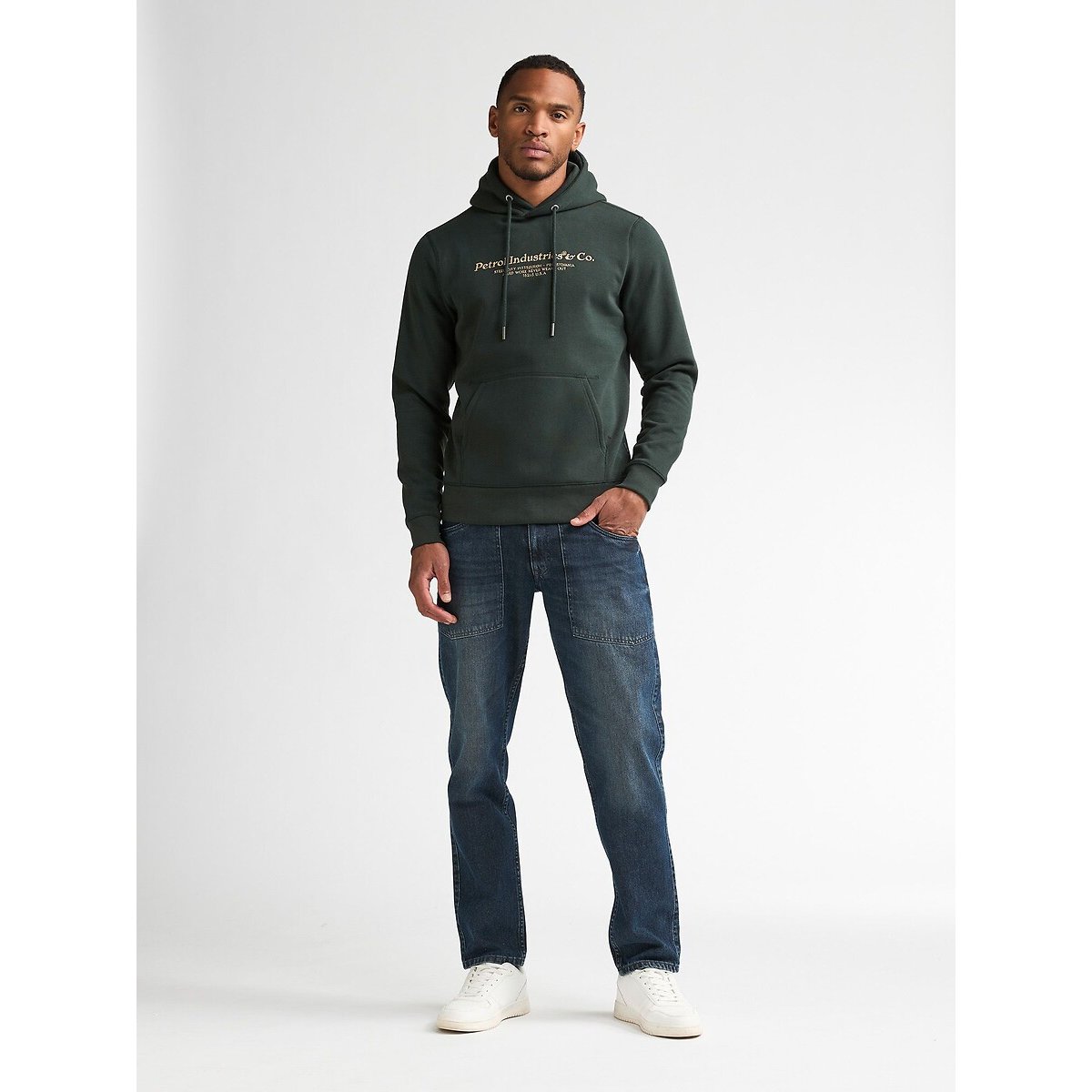 Hoodie dark green, PETROL INDUSTRIES