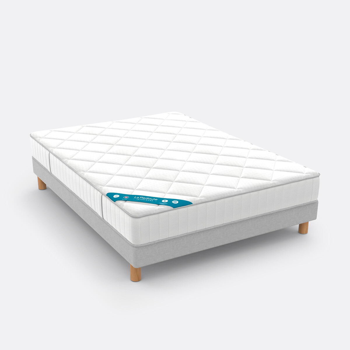 Matelas latex, 3 zones, soutien mi-ferme, accueil tonique blanc/gris, LA REDOUTE INTERIEURS