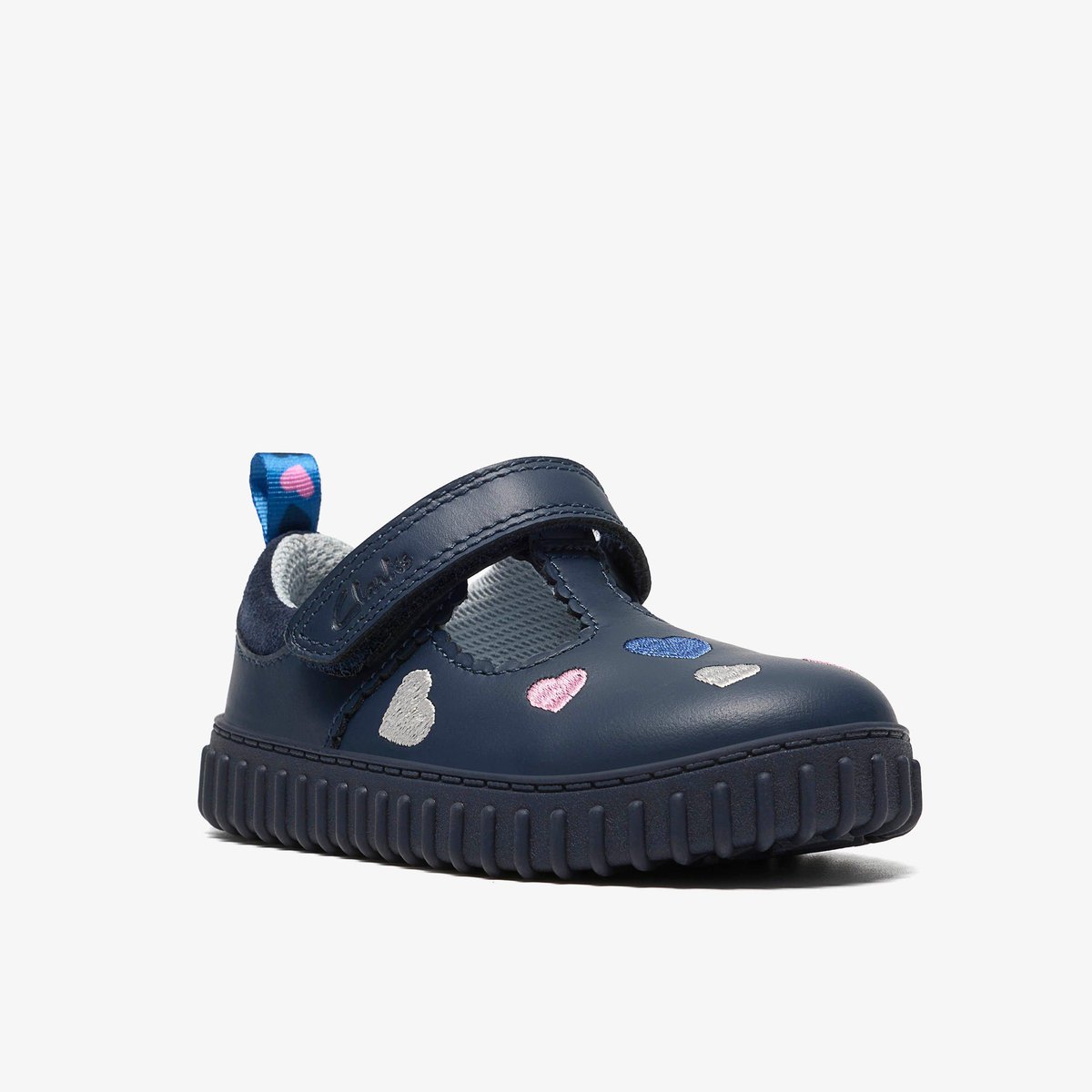 Escarpins Cuir Coupe Large COVER HEART T bleu, CLARKS