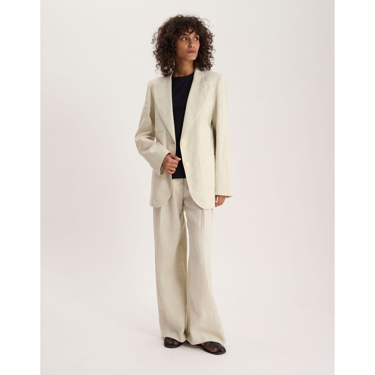 Veste Thadée en lin ecru, INES DE LA FRESSANGE PARIS