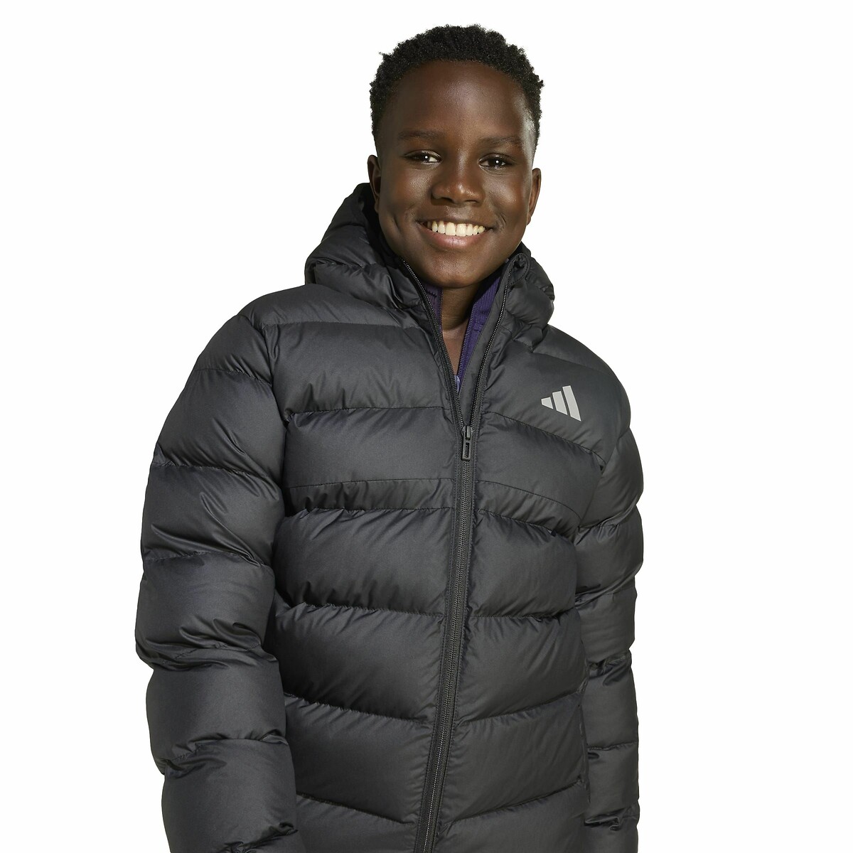 Doudoune à capuche noir, ADIDAS SPORTSWEAR