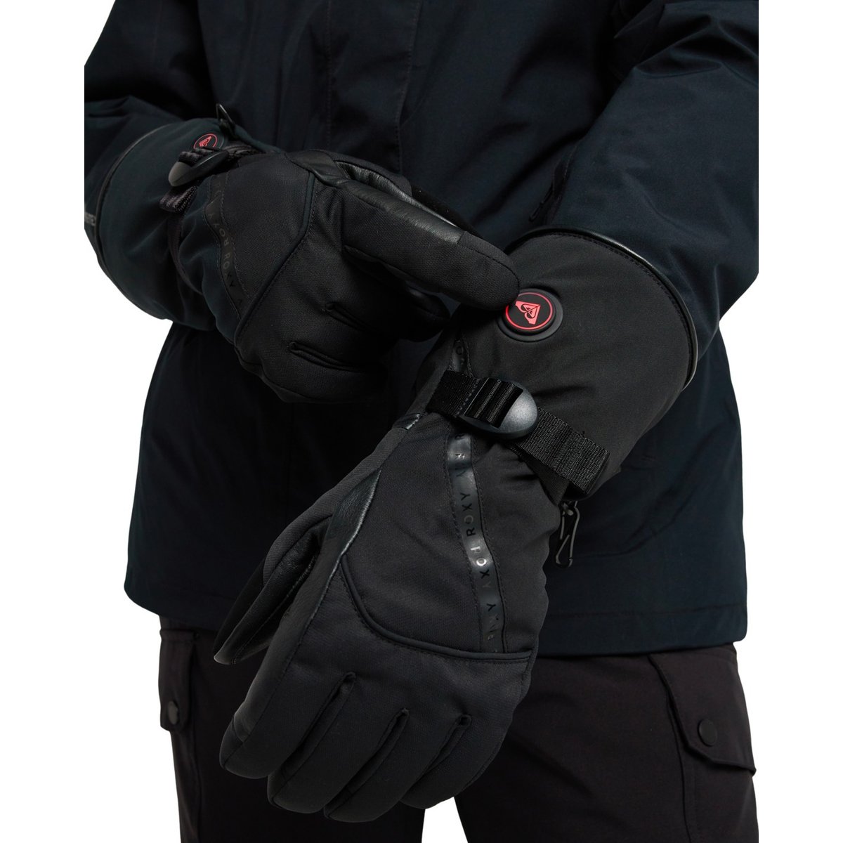 Gants chauffants techniques ski/snowboard SIERRA WARMLINK. noir true black, ROXY