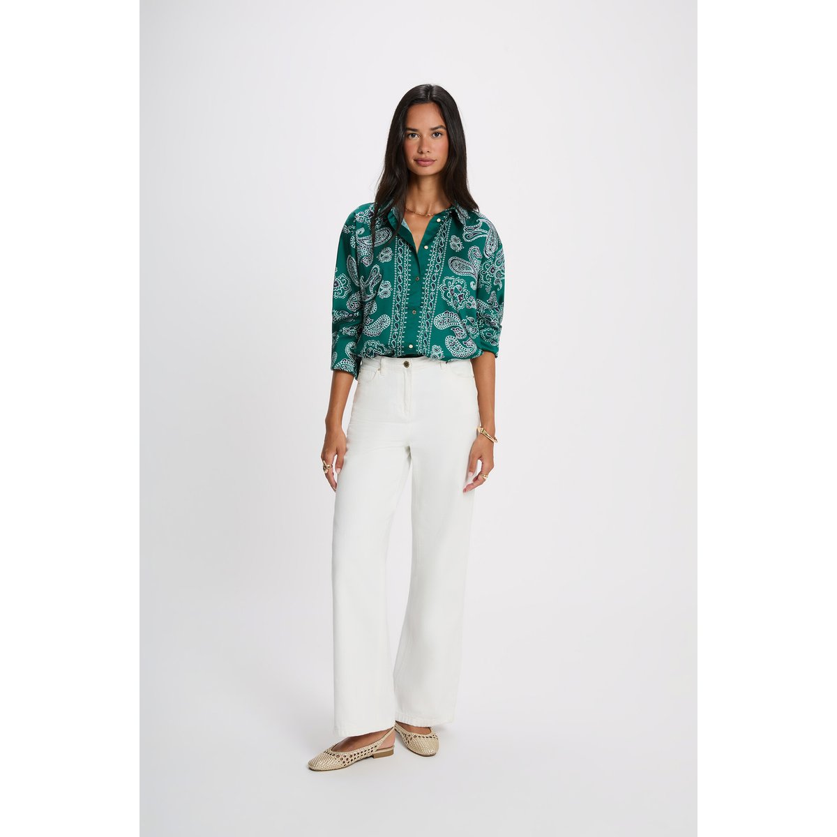 Chemise droite motife multicolore, MORGAN