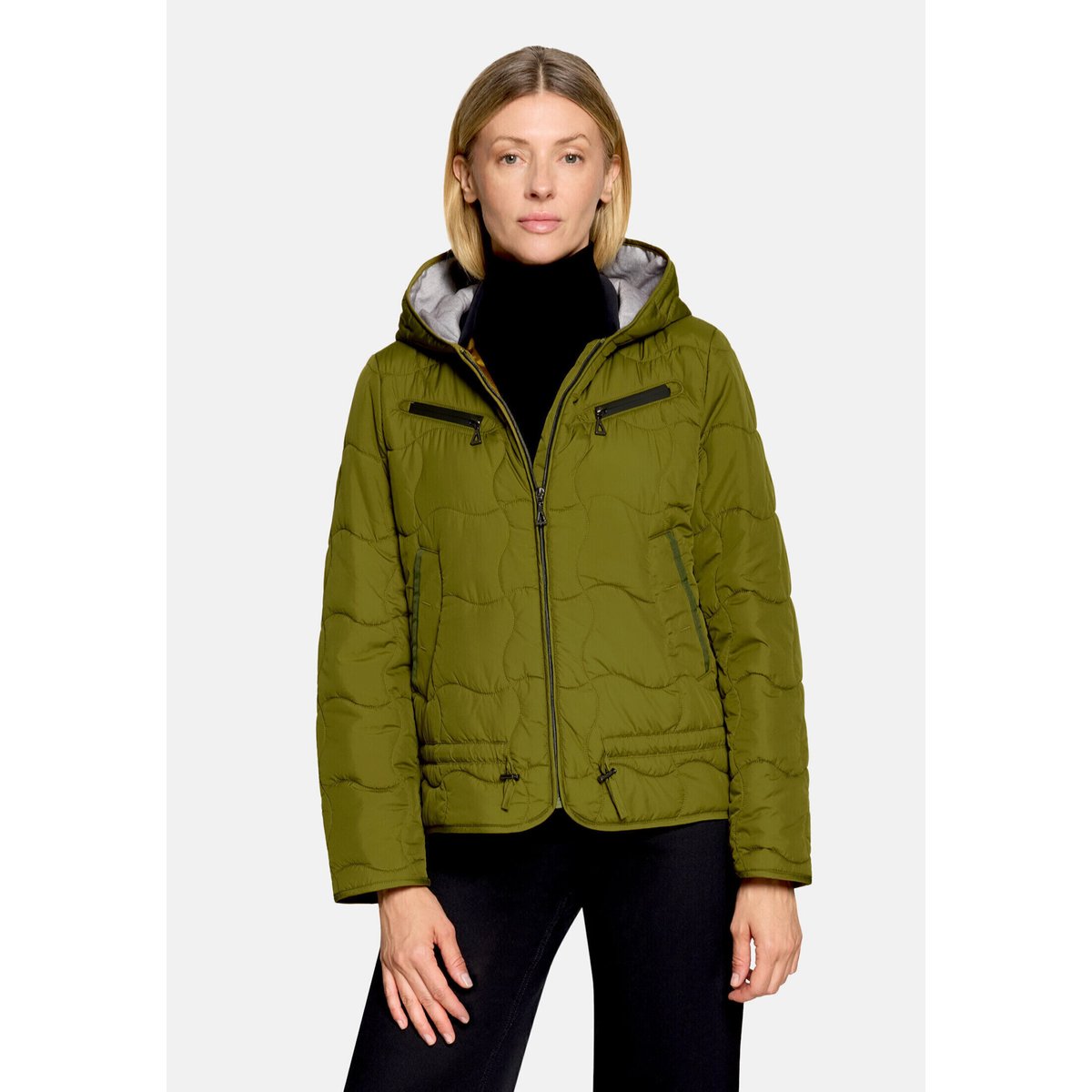Veste matelassée à capuche avocado, GIL BRET