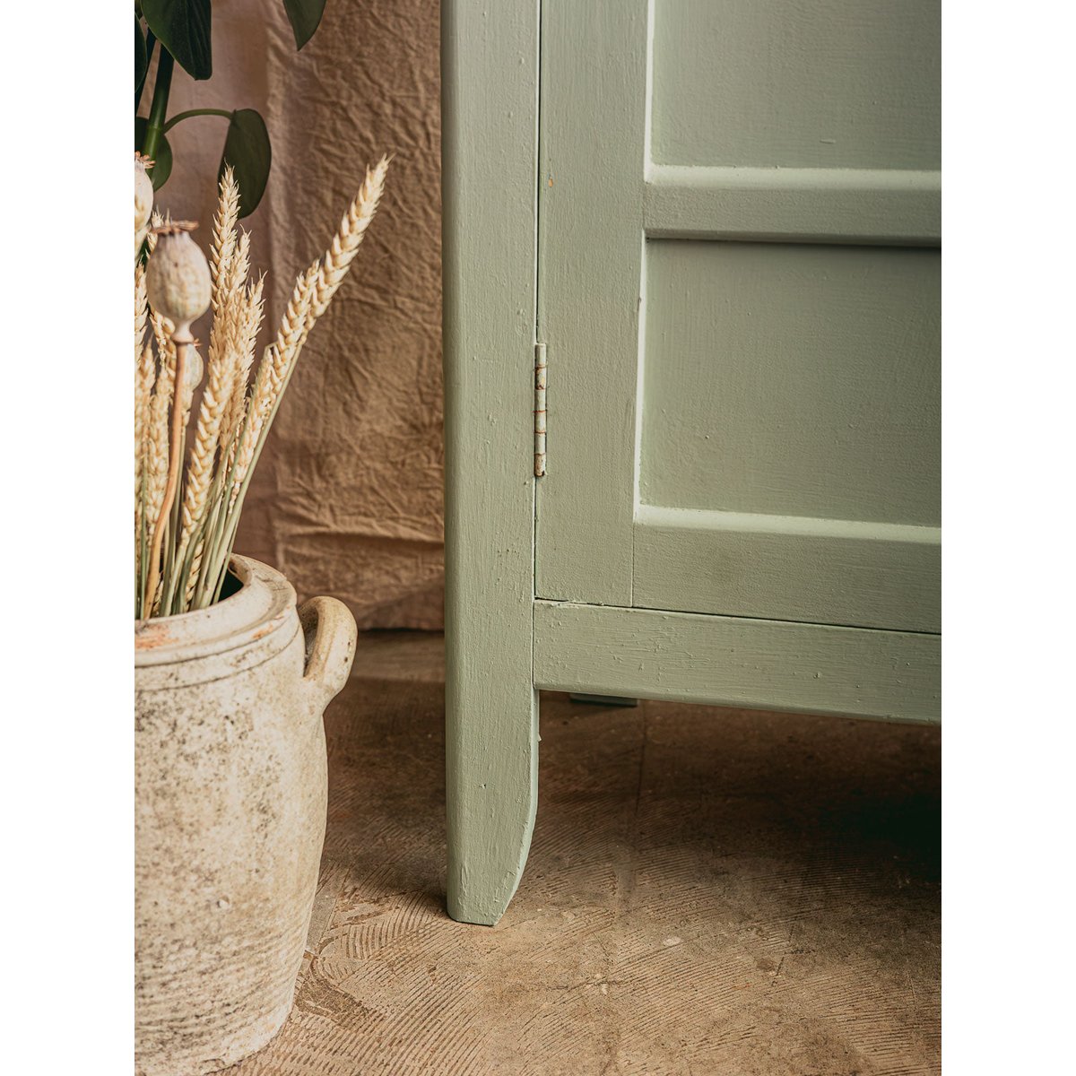 Armoire parisienne en bois gris sauge Blandine N°495 - Bon état gris, DEBONGOUT