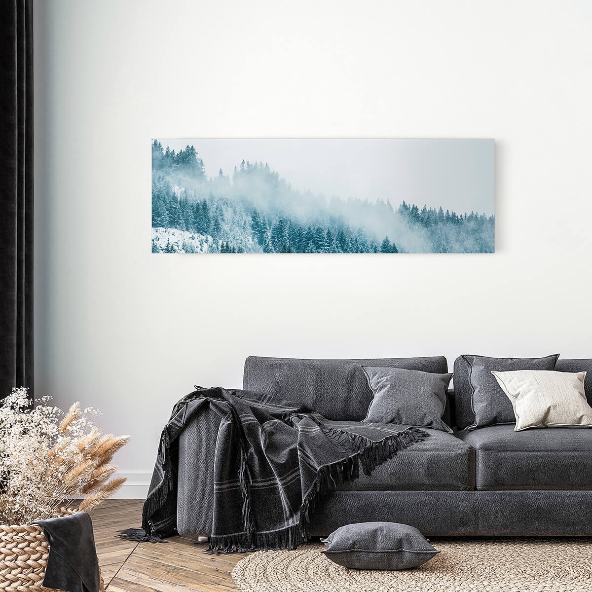 Tableau Mural Brume De Montagne GRANDS ESPACES tableaux sur toile-bleu, CEANOTHE