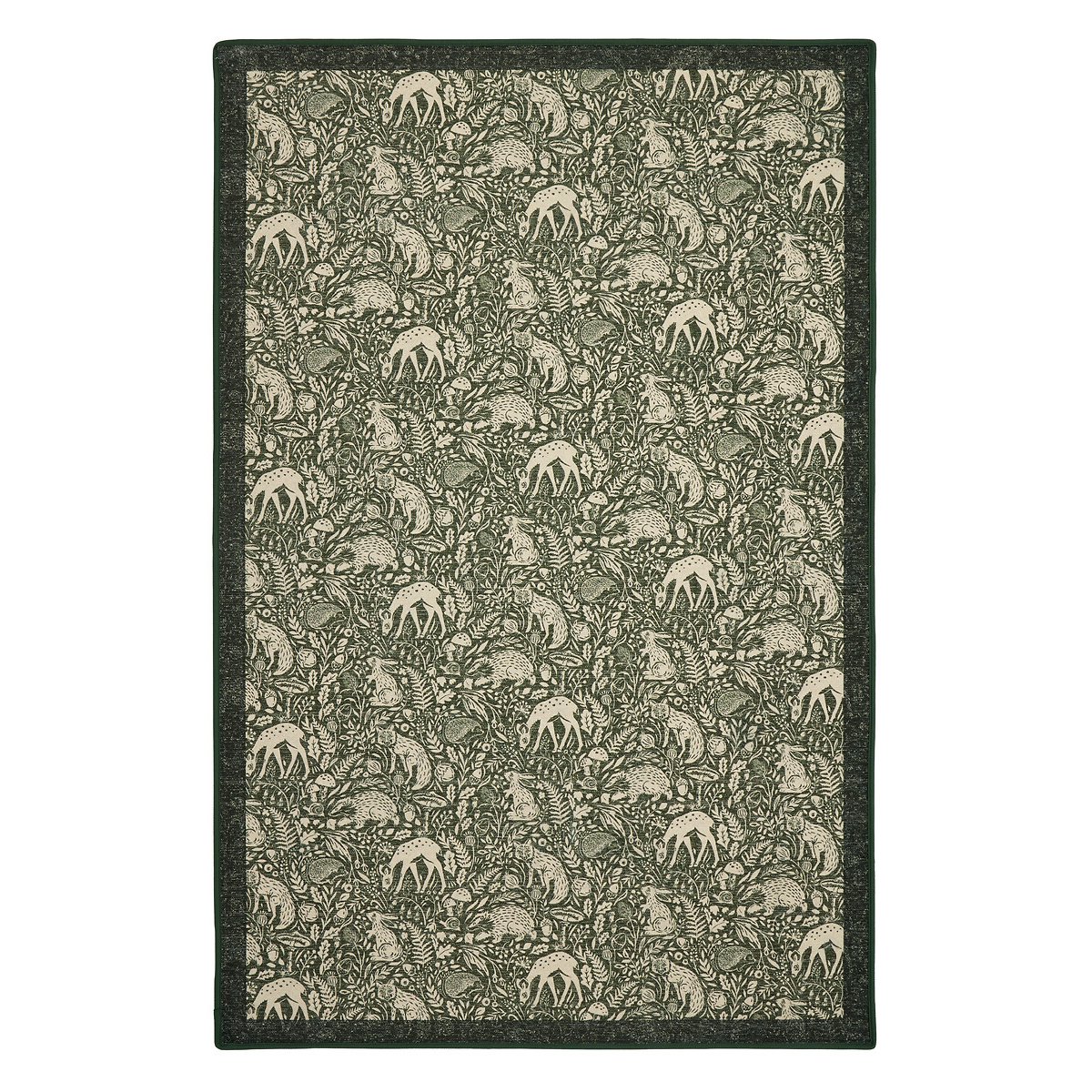 Eco-Washable Whimsical Woodland Green Rug green, HUG RUG