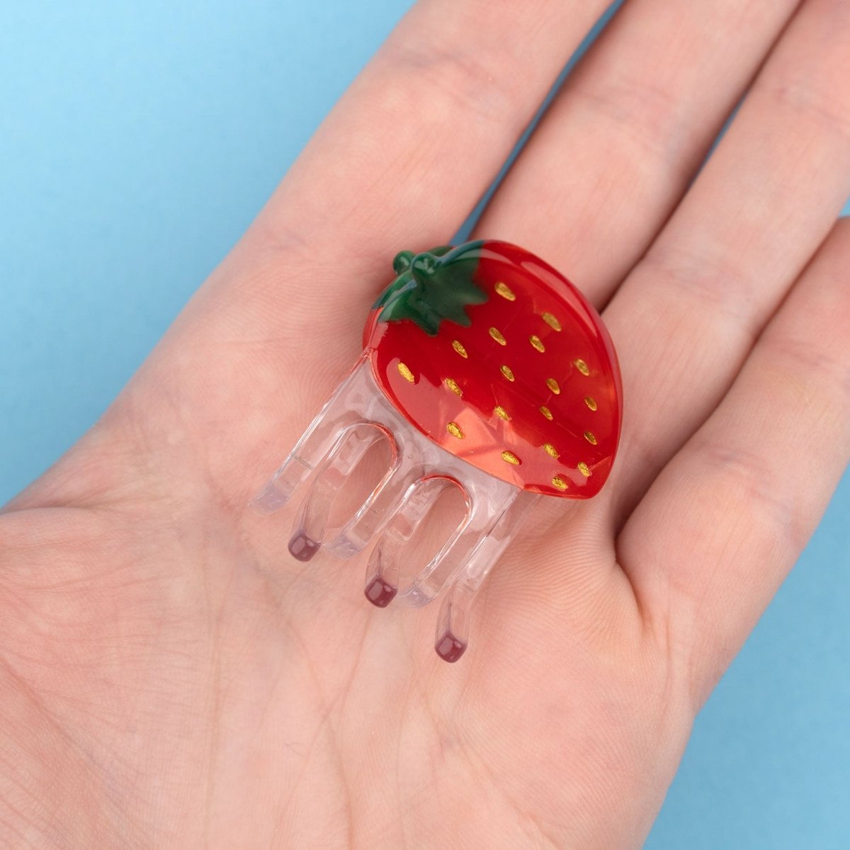 Mini pince à cheveux FRAISE rouge, COUCOU SUZETTE