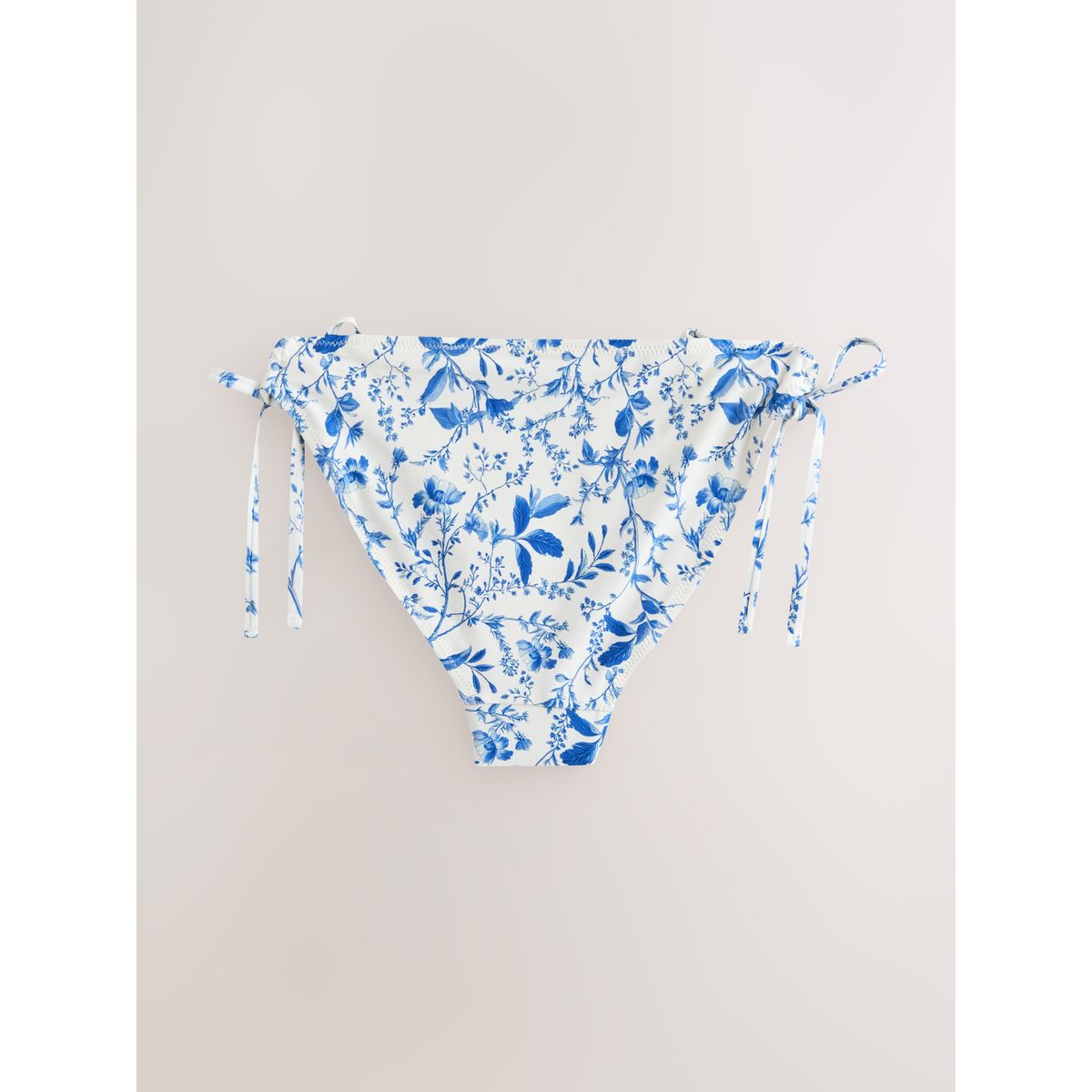 Bas de bikini noué sur les côtés blanc crème/bleu à petits motifs floraux, NEXT