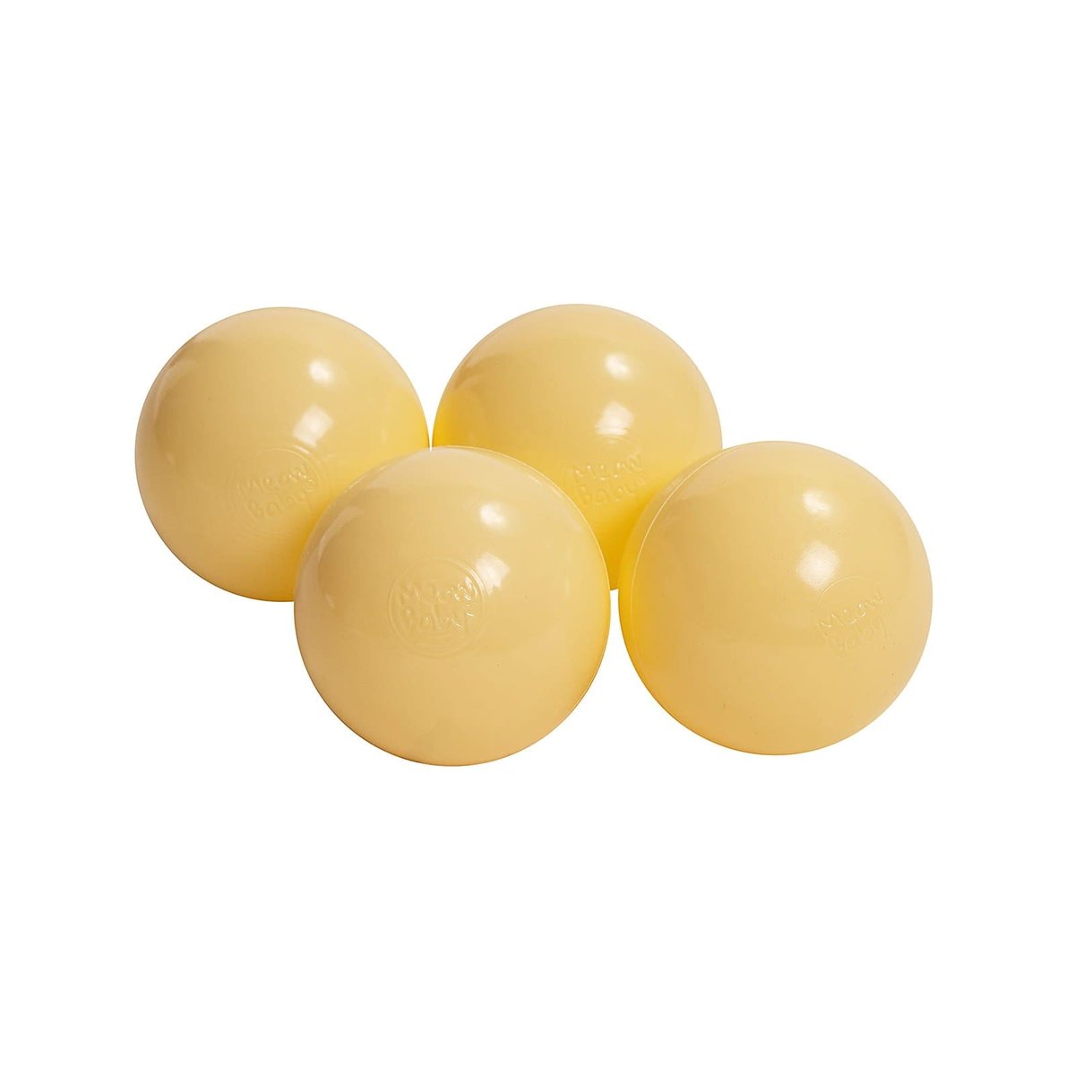 Lot 50 balles de jeu pour bébé et piscine jaune pastel, MEOW BABY
